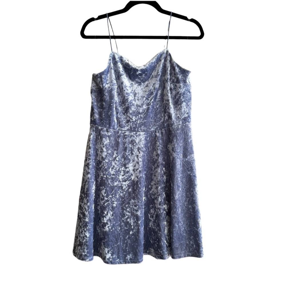 💜4/$40 Blue Lilac Velvet Spaghetti Strap Dress